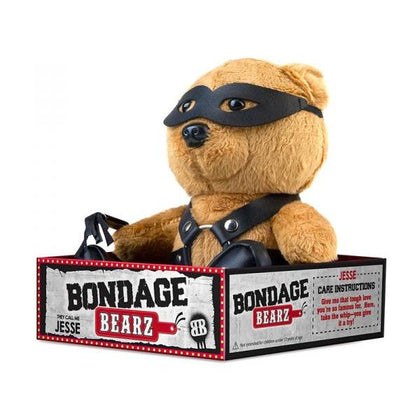 Bondage Bearz Freddie Flogger Plush BDSM Teddy Bear - Model BZ-FF-001 - Unisex - Sensual Flogging Pleasure - Black