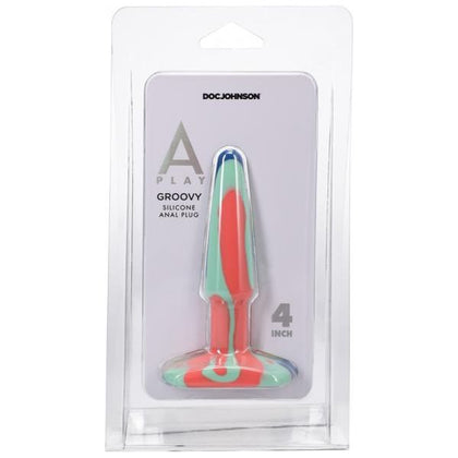 A-Play Groovy 4-Inch Sunrise Silicone Anal Plug - Unisex Anal Pleasure Toy