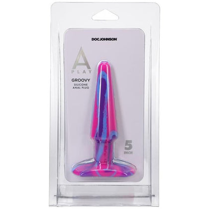 A-Play Groovy 5 In. Silicone Anal Plug - Model G5B - Unisex - Anal Pleasure - Berry - Adult Naughty Store