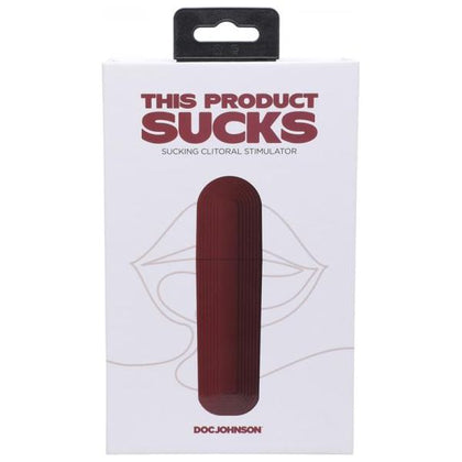 Introducing the PleasureLux Rechargeable Silicone Lipstick Sucking Clitoral Stimulator - Model LS-10R: A Discreet and Powerful Pleasure Device for Women in Red