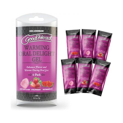 GoodHead Warming Oral Delight Gel Multi-flavor 6-Pack 0.24 Oz.