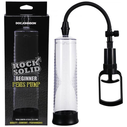 Rock Solid Beginner Penis Pump - Black/Clear, Enhance Your Pleasure and Performance