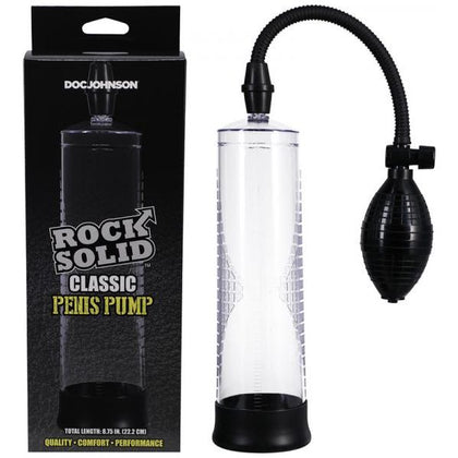 Rock Solid Classic Penis Pump Black/Clear - Enhance Your Pleasure with the Rock Solid Classic Penis Pump