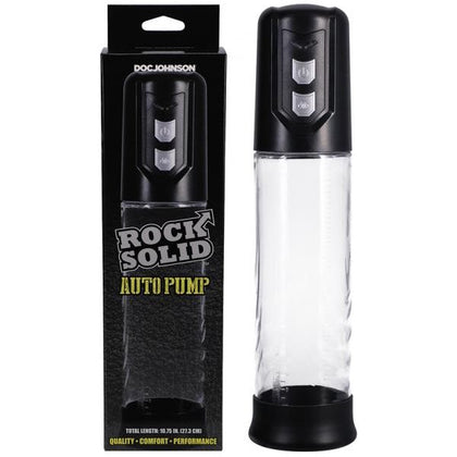 Rock Solid Auto Pump Black/Clear - Powerful Male Enhancement Device for Thicker, Harder Erections