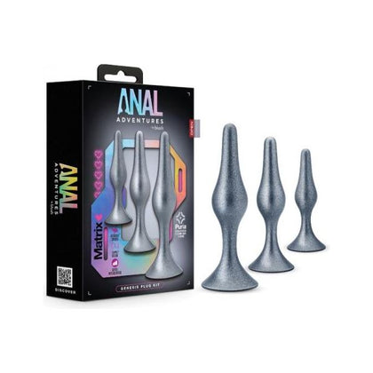 Anal Adventures Matrix Genesis Plug Kit - Stellar Silver: The Ultimate Anal Pleasure Experience - Adult Naughty Store