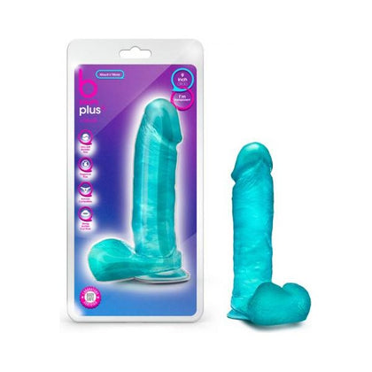 Blush B Yours Plus Mount n' Moan 9-Inch Dildo with Balls & Suction Cup - Teal: The Ultimate Pleasure Experience for All Genders and Intense Stimulation for G-spot and P-spot! - Adult Naughty Store