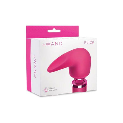 Le Wand Flick Flexible Silicone Attachment - The Ultimate Oral Pleasure Enhancer for Women and Men - Model LWFA-001 - Clitoral and Penile Stimulation - Midnight Black