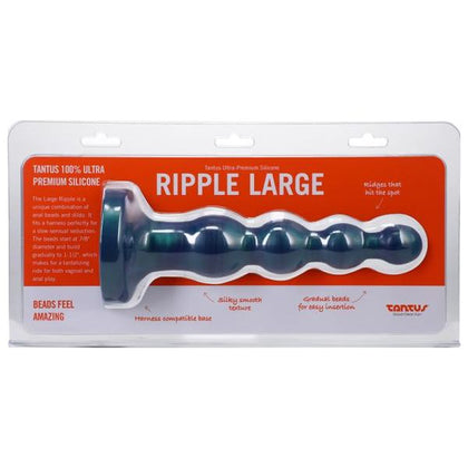 Tantus Ripple Large 8 In. Anal Beads Dildo Medium-firm Malachite