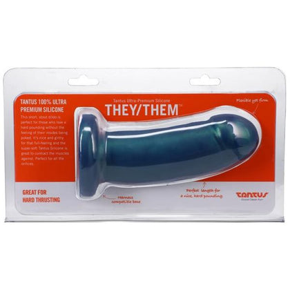 Tantus They/Them 5.5 In. Soft Malachite Silicone Dildo for Thrilling Gender-Neutral Pleasure