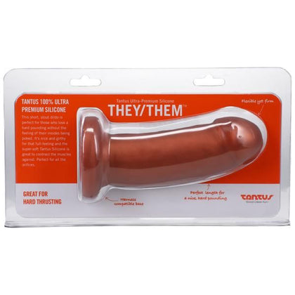 Tantus They/Them 5.5 In. Dildo Soft Copper - Versatile Gender-Neutral Silicone Pleasure Toy