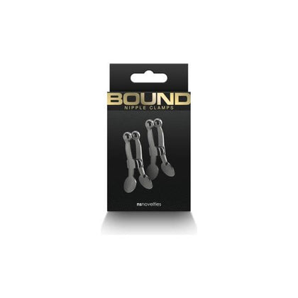 Bound Nipple Clamps C1 Gunmetal - Intensify Pleasure with Bound's Metal Nipple Clamps for All Genders - Sensual Stimulation in Gunmetal Grey
