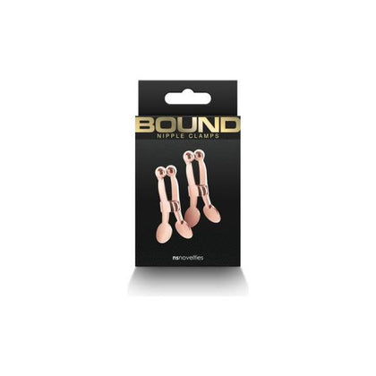 Bound Nipple Clamps C1 Rose Gold: Exquisite Metal Nipple Clamps for Sensual Stimulation