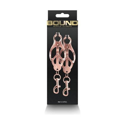 Bound Nipple Clamps C3 Rose Gold - Sensual Metal Clamps for Enhanced Pleasure