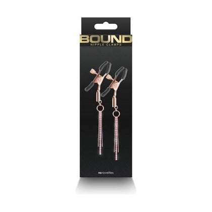 Bound Nipple Clamps D3 Rose Gold - Premium Metal Nipple Clamps for Sensual Stimulation and Pleasure in a Luxurious Rose Gold Finish