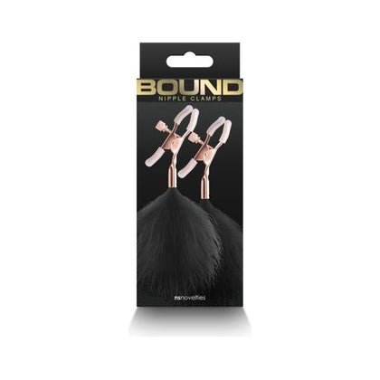 Bound Nipple Clamps F1 Black: Sensual Metal Nipple Clamps for Enhanced Pleasure - Model F1 Black, Unisex, Intensify Nipple Stimulation