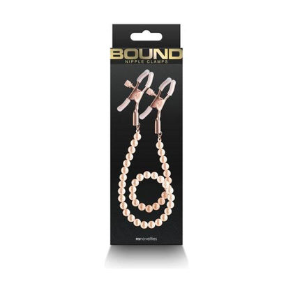 Bound Nipple Clamps DC1 Rose Gold - Erotic Metal Clamps for Sensual Nipple Stimulation (Unisex, Rose Gold)