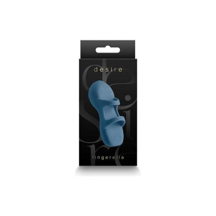 Introducing the Fingerella Navy Silicone Finger Massager - Model FNGR-1001: A Luxurious Pleasure Companion for All Genders and Sensual Delights