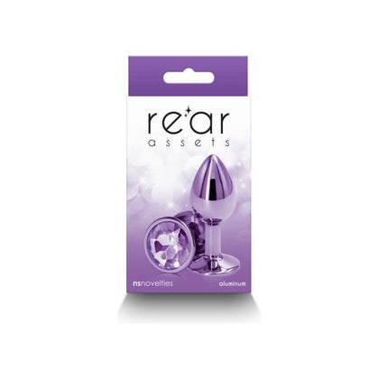 Exquisite Pleasures Rear Assets Metal Anal Plug Small Purple - A Luxurious Sensual Delight for Intimate Pleasures - Adult Naughty Store