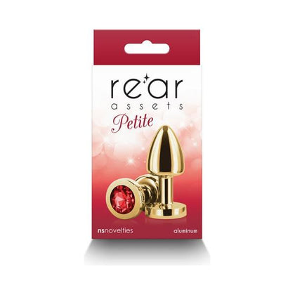 Luxe Collection: Rear Assets Petite Metal Anal Plug - Model RAP-01 - Unisex Sensual Pleasure - Gold/Red