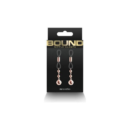 Bound Nipple Clamps D1 Rose Gold - Elegant Rose Gold Non-Piercing Nipple Clamps for Sensual Stimulation