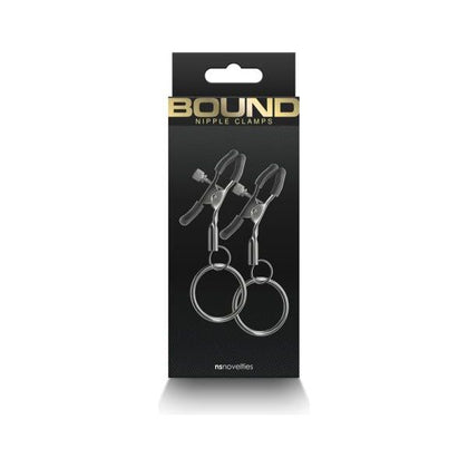 Bound Nipple Clamps C2 Gunmetal: Intensify Pleasure with Bound's Adjustable Nipple Clamps for All Genders - Model C2 - Adult Naughty Store