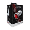 Ouch! Aluminum Gem Butt Plug Large Silver/Ruby Red - Model BPL-1001 - Unisex Anal Pleasure Toy - Adult Naughty Store