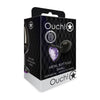 Ouch! Heart Gem Butt Plug Small Gunmetal/Amethyst - Exquisite Aluminum Pleasure Toy for Sensational Anal Stimulation - Adult Naughty Store