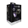 Ouch! Heart Gem Butt Plug Large Gunmetal/Amethyst - Premium Aluminum Anal Toy for Sensational Pleasure - Adult Naughty Store