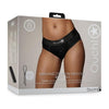 Ouch! Vibrating Strap-on High-cut Brief Black M/L - The Ultimate Pleasure Experience for Couples - Adult Naughty Store