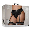 Ouch! Vibrating Strap-on Thong With Adjustable Garters - Black XL/2XL - Ultimate Pleasure for Women - Adult Naughty Store