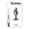 Playboy Tux Small Metal Anal Plug Hematite - Elegant Pleasure for Intimate Exploration - Adult Naughty Store