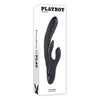 Playboy Rapid Rabbit RR-500 Rechargeable Silicone Dual Stimulation Vibrator - Black