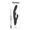 Playboy Rapid Rabbit RR-500 Rechargeable Silicone Dual Stimulation Vibrator - Black - Adult Naughty Store