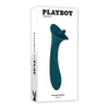 Playful Pleasures Rechargeable Dual Ended Silicone Flicking Vibrator - Model PTD-9X, Deep Teal, for Dual Pleasure - Adult Naughty Store