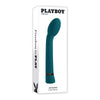 Introducing the Playboy On The Spot Rechargeable Silicone G-Spot Vibrator Deep Teal - Model X123: Unleash Pleasure with Precision - Adult Naughty Store