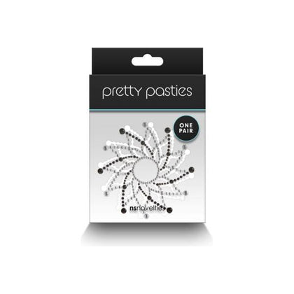 NS Novelties Pretty Pasties Charm I Black - Adhesive Nipple Covers for Women - Seductive Body Decor for Passionate Pleasure - Acrylic Material - Model: Charm I - Size: One Size Fits All - Adult Naughty Store