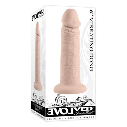 Evolved Rechargeable Vibrating 6 In. Silicone Dildo Light