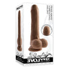 Evolved Peek-A-Boo Rechargeable Vibrating 8-Inch Silicone Uncircumcised Dildo with Power Boost - Dark - Adult Naughty Store