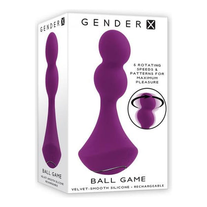 Gender X Ball Game Rechargeable Rotating Silicone Vibrator Purple - GXRV-001 - For All-Gender Pleasure