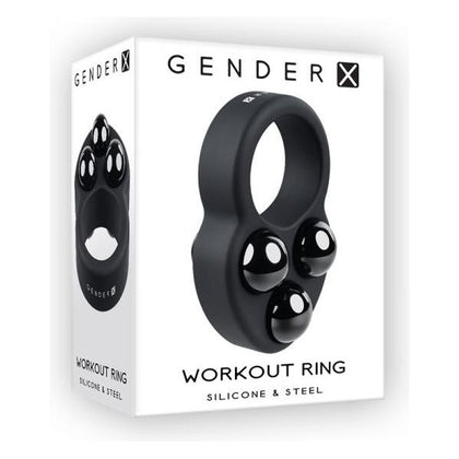 Gender X Workout Ring Weighted Silicone Training Cockring Black - Adult Naughty Store