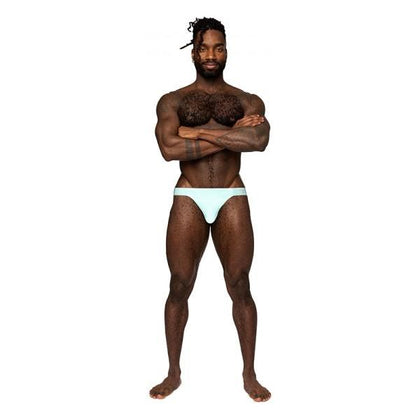 Male Power Easy Breezy Thong Sleeve Aqua S/m - Comfortable and Stylish Men's Aqua Thong Sleeve for Sensual Pleasure