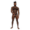 Male Power Sassy Lace Open Ring Thong Black S/m - Sensual Crotchless Lace Thong for Men - Model 1234 - Intimate Pleasure - Size Small/Medium - Adult Naughty Store