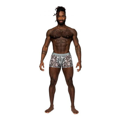 Male Power Sheer Prints Seamless Sheer Short Optical M - Men's Breathable Printed Mesh Underwear for Enhanced Comfort and Style