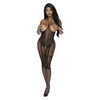 Magic Silk Seamless Cupless & Crotchless Catsuit Black O/s - Sensual Seduction Lingerie, Model SS-124, Women's, Alluring Open-Bust and Open-Crotch Design, Stretchy Seamless Fabric, One Size - Adult Naughty Store