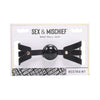 Sportsheets Sex & Mischief Brat Ball Gag - Adjustable Buckle, Soft Silicone, BDSM Bondage Toy, Model: BBG-001, Unisex, Oral Pleasure, Black - Adult Naughty Store