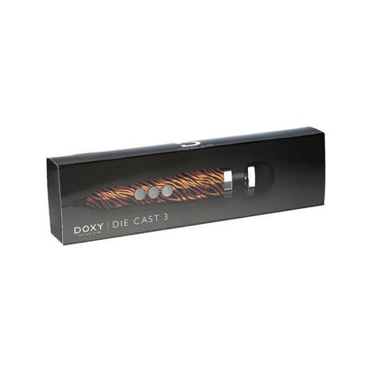 Doxy Die Cast 3 Compact Wand Vibrator - Tiger Print, Powerful Pleasure for Intimate Moments