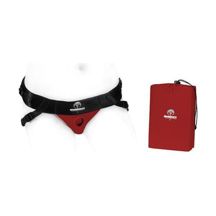 Spareparts Joque Double Strap Harness - Red, Size B (Unisex Strap-On Harness for Versatile Pleasure)