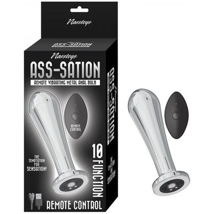 Nasstoys Ass-Sation Remote Vibrating Metal Anal Bulb Silver - Adult Naughty Store