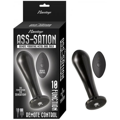 Nasstoys Ass-Sation Remote Vibrating Metal Anal Bulb Black - Model XYZ - Unisex Pleasure Toy - Adult Naughty Store