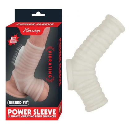 Nasstoys Power Sleeve Ribbed Fit Vibrating Penis Enhancer White